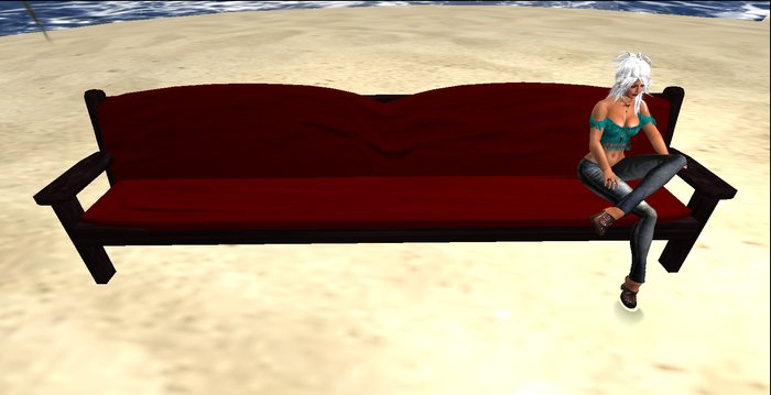 Goth - Vampire Wedding Pew  boxed -bride side-