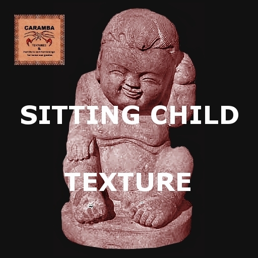 sitting child statue (texture)