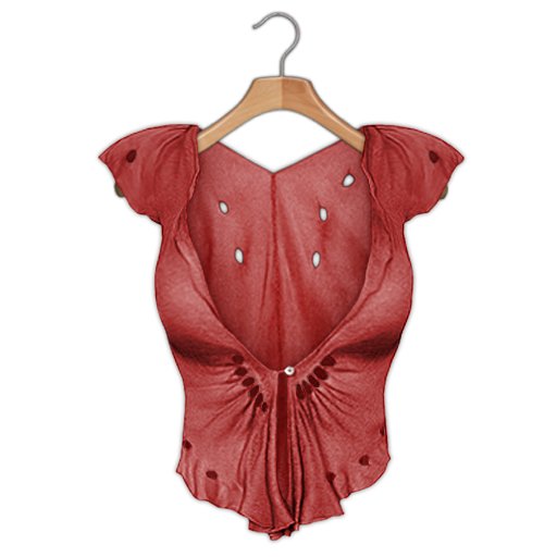 *League* Seashell Blouse -Red