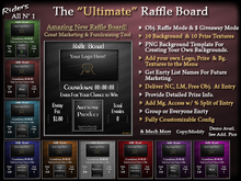 Riders All N' 1 Raffle Board - Packed with Options, Fully Customizable Functions and Appearance, One of a Kind!