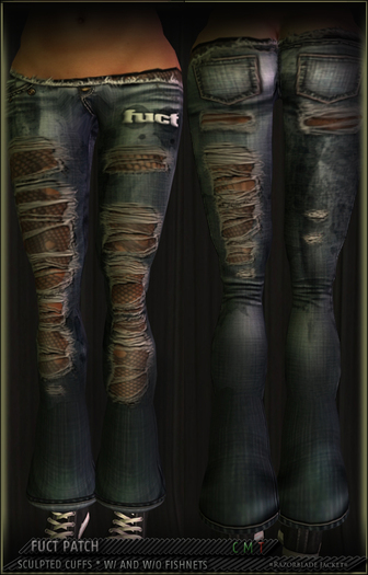 =Razorblade Jacket= Fuct Patch Ripped to Hell Jeans