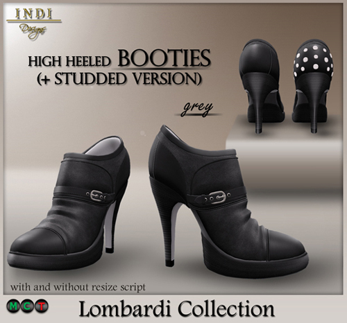 INDI Designs - Lombardi Booties grey