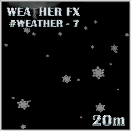 Particle FX Effect - Snow Flakes 3 by Drake [FULL PERM] Script and Snow Flake Particles Texture UUID Included