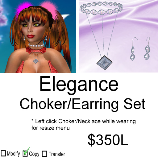 Diamond Elegance - Choker/Earring Set - Boxed