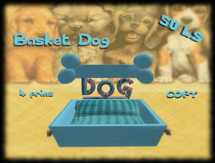 BASKET  DOG BLUE
