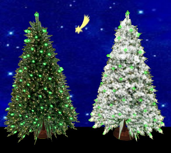 !!! NEW !!! Christmas Tree Green, 2 colours, resize to 64 m