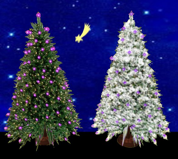 !!! NEW !!! Christmas Tree COPY Purple resize to 64m, 2 colours 