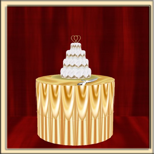 Golden Promises Wedding Cake