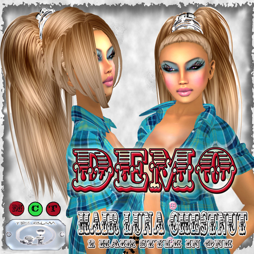 ---> T&S GLaMouR <--- Hair Long Straight ponytail LuNa DEMO