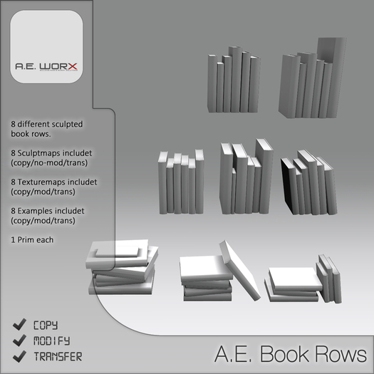 A.E. Sculpted Book Rows