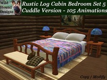 [WHD] -- Rustic Log Cabin Cuddle Bedroom - Set 5 - 105 animations - 55 poses (Copy/Modify) 