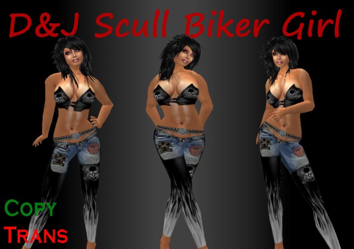 D&J Scull Biker Girl (boxed)