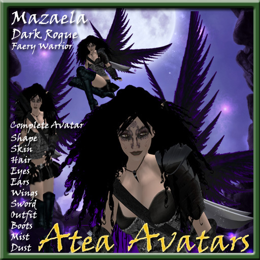 Mazaela Dark Rogue Faery Warrior Avatar