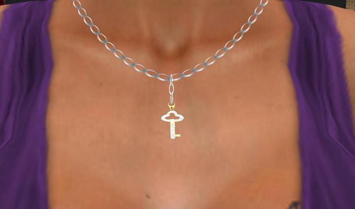 Diamond Key Necklace