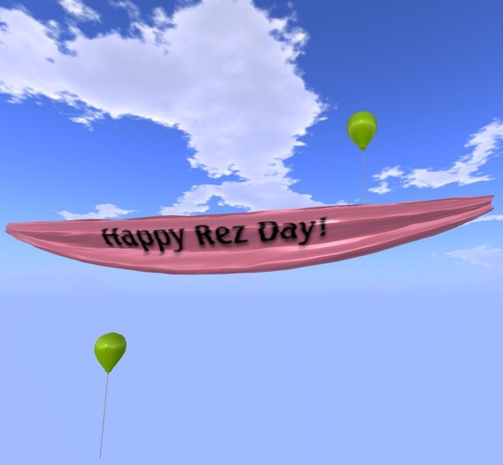 Banner - Happy Rez Day! - Pink - MOD/COPY - Xntra City Balloons