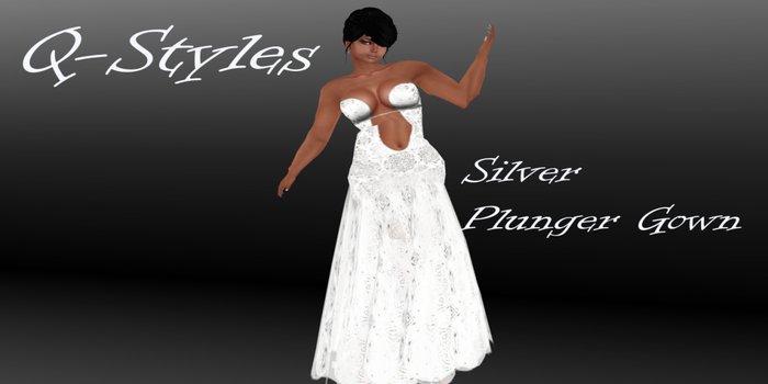 Silver Plunger Gown