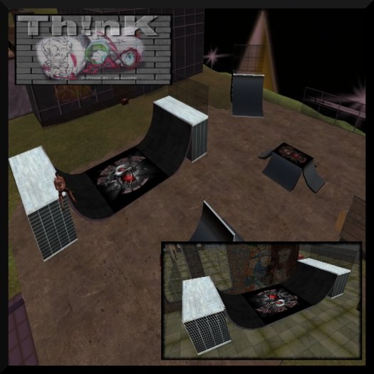 Th!nK - Half Pipe Skateboard Ramp