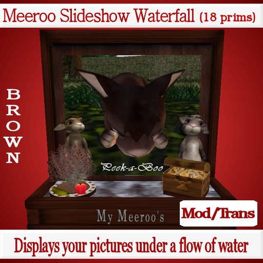 Meeroo Slideshow Waterfall (Brown Wood)