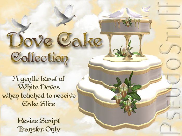 CAKE - Dove Cake - Orchid Gold