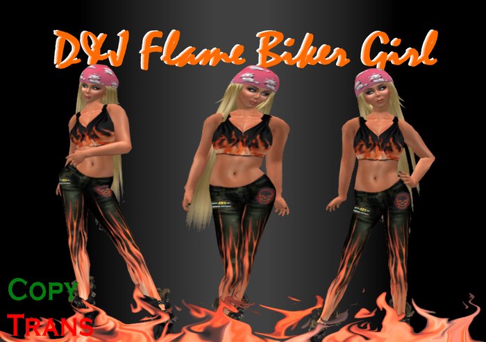 D&J Flame Biker Girl (boxed)