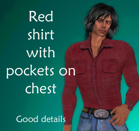 Red shirt with pockets