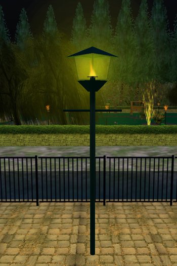 Gaslight Lamppost - Green