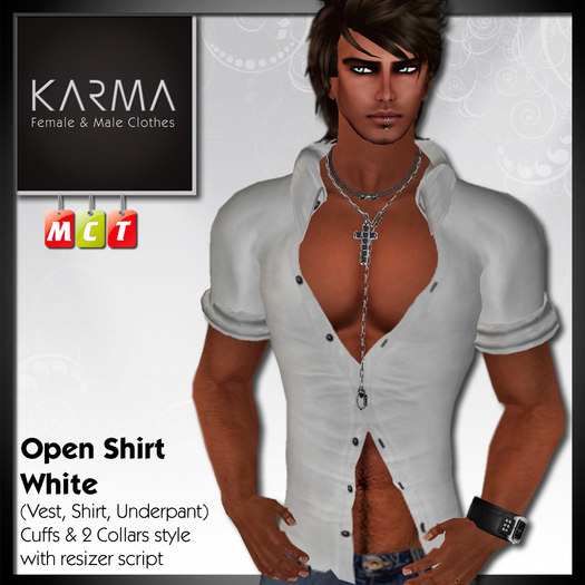 Karma - Open Shirt White