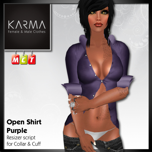 Karma - Open Shirt Purple