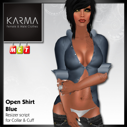 Karma - Open Shirt Blue