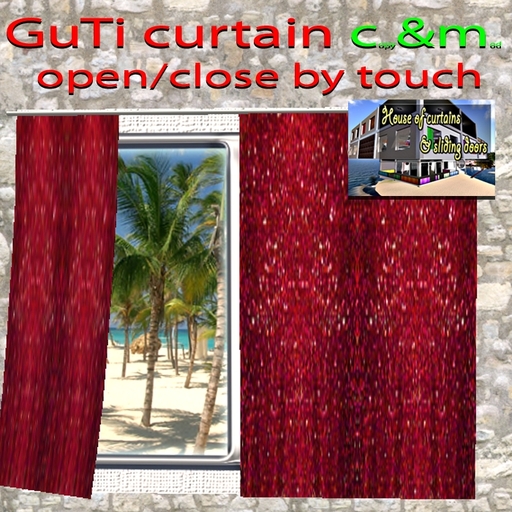 * GuTi curtain sequin red touch open/close copy & mod