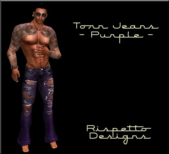 Rispetto Designs - Torn Jeans - Purple