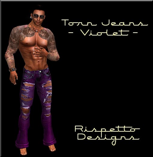 Rispetto Designs - Torn Jeans - Violet