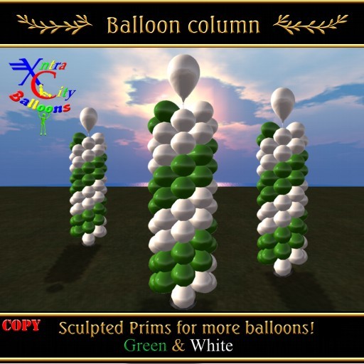 Balloon Column v.1.2 - Green & White - COPY - Xntra City Balloons