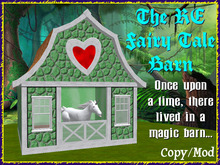 RE Fairy Tale Barn - Green Stone - A Fun Home For Animals!