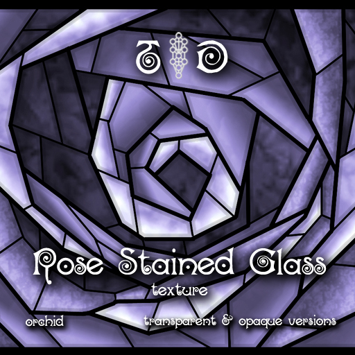 TD Rose Stained Glass texture ORCHID
