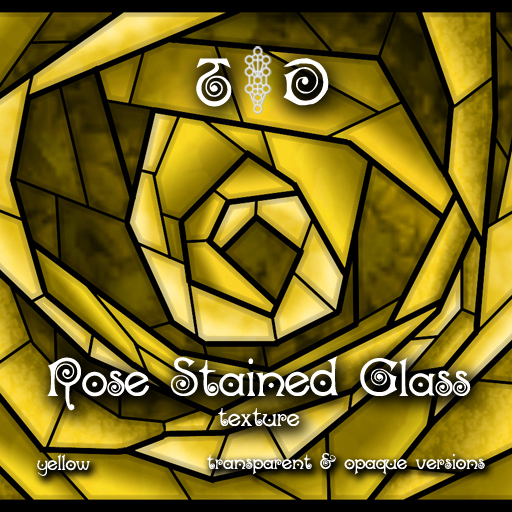 TD Rose Stained Glass texture YELLOW