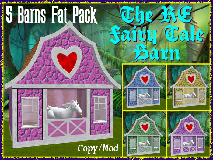 RE Fairy Tale Barn - 5 Fat Pack Set - A Fun Home For Animals!
