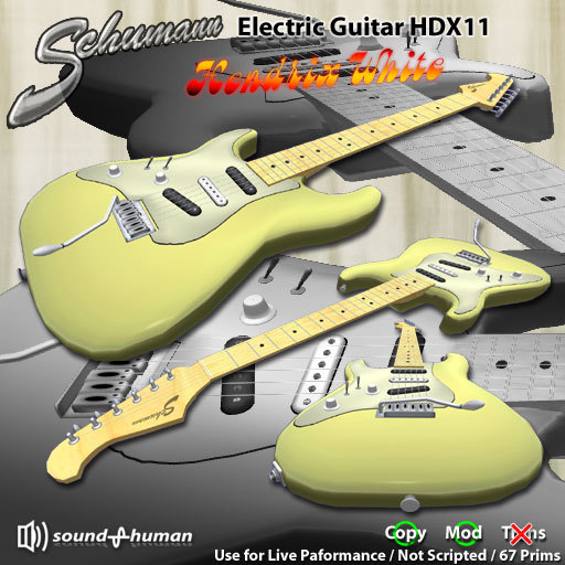 Electric Guitar "Schumann" HDX11 Hendrix White with HUD