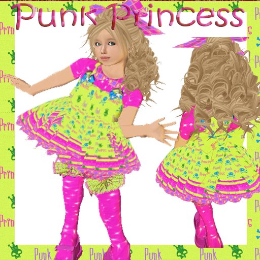 Promo Priced Punk Princess Outfit Complete with Shoes