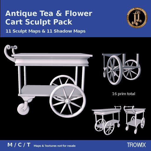 Trowix - Antique Tea & Flower Cart Sculpt Pack