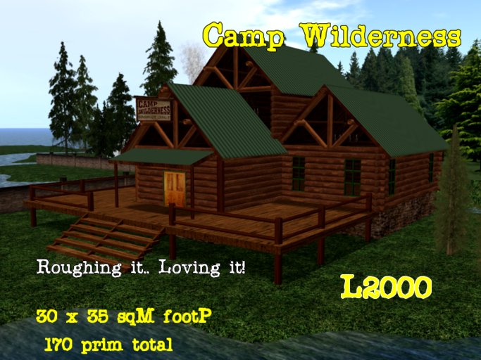 Camp Wilderness Rustic Log Cabin 'LOG HOME'