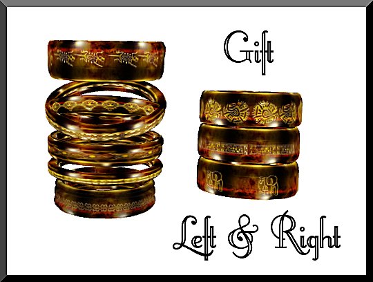 Amour Fashion - Bronze Bangle Bracelets.