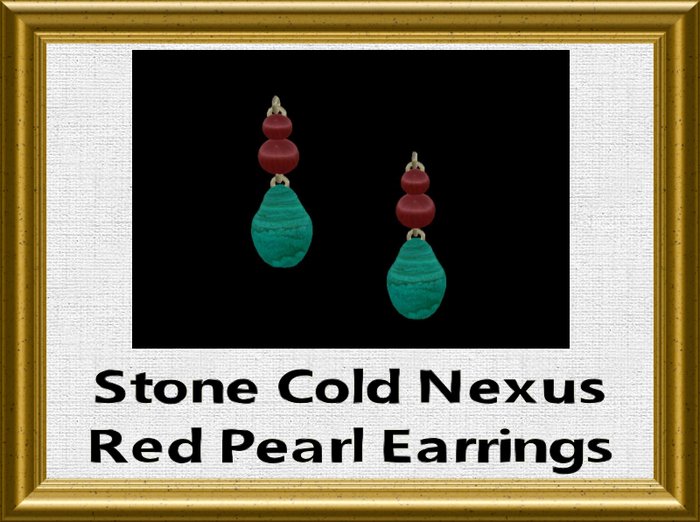 Free Stone Cold Nexus Red Pearl Earrings