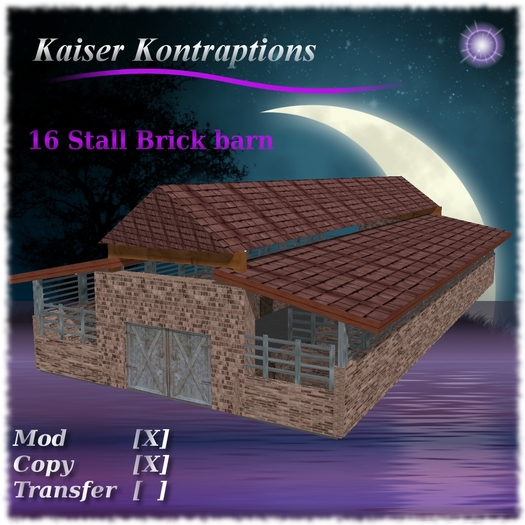 -KK- Brick Barn V1.0 (16 stalls) -Boxed-