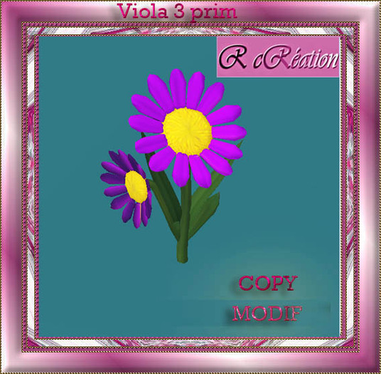 set 2 purple daisy