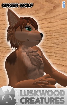 Luskwood Ginger Wolf Avatar - Male