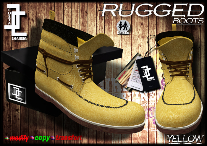[CC] RUGGED BOOTS [Yellow] - by c0sTa Menna