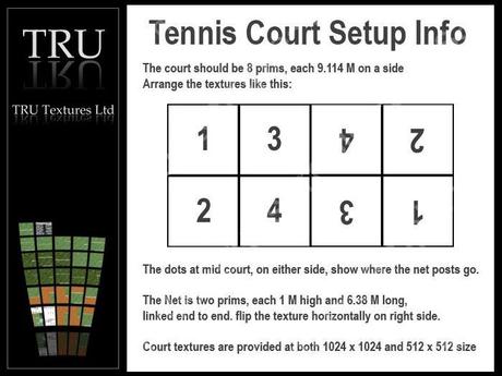 Second Life Marketplace Cm 27 X Tennis Court Texture Set 512 X 512 Pixels
