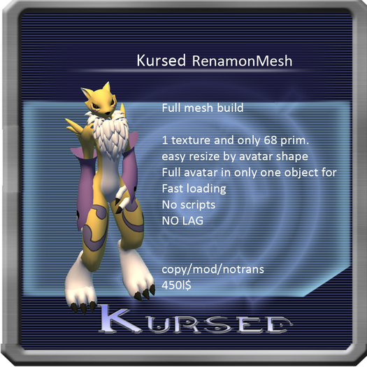 Kursed Renamon Mesh avatar box