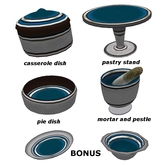 tableware ceramic set blue